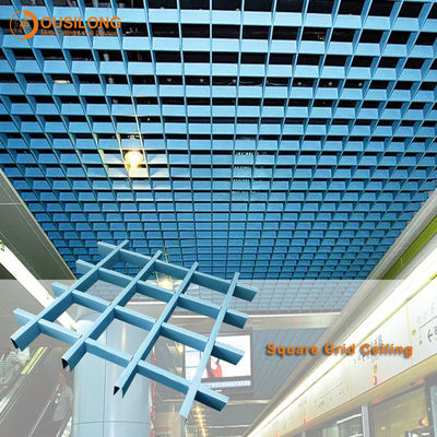 La poudre blanche a enduit le plafond en aluminium de grille en métal de 625x625mm 0.5mm du plafond suspendu commercial de barre de pièce en t