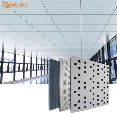 Le plafond perforé de cavité en aluminium commerciale couvre de tuiles l'agrafe fausse suspendue en aluminium dans le panneau pour insonorisant