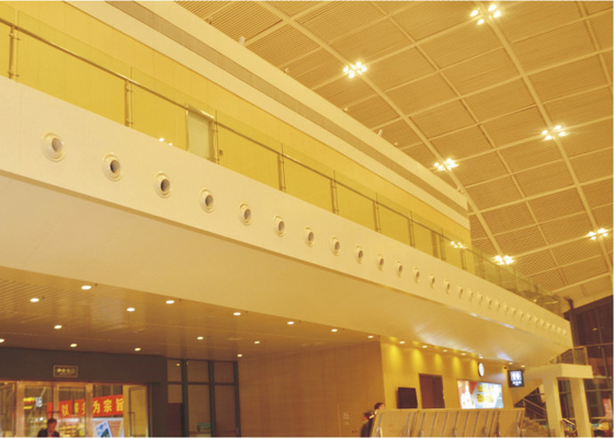 Tuiles acoustiques en aluminium de plafond de décor intérieur avec le revêtement électrostatique de poudre
