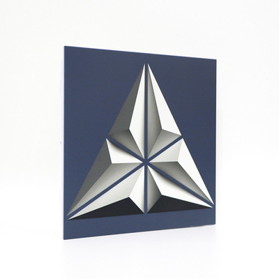 tuiles artistiques de plafond de triangle de 300mm*300mm, plafond faux imprimé de cadre ouvert en aluminium pour Hall